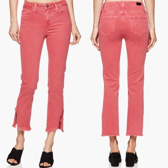 New PAIGE Hoxton Straight Ankle Jean Wildflower NWT Denim 25 - Picture 1 of 14